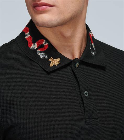 gucci polo gg print|Gucci polo shirt snake collar.